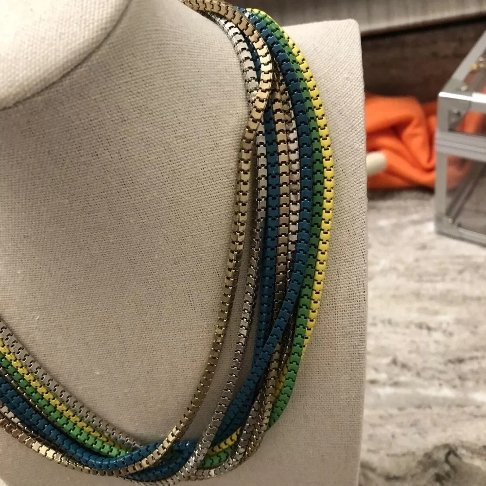 Boho Multicolor Strand Beaded Bracelet and Necklace